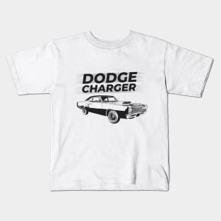 Dodge Charger Classic Car outline Kids T-Shirt